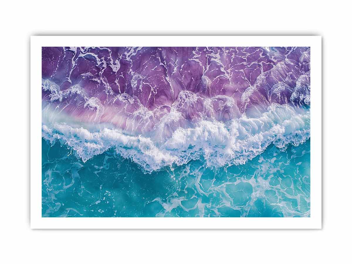 Teal beach  Waves Wall  Art-8
