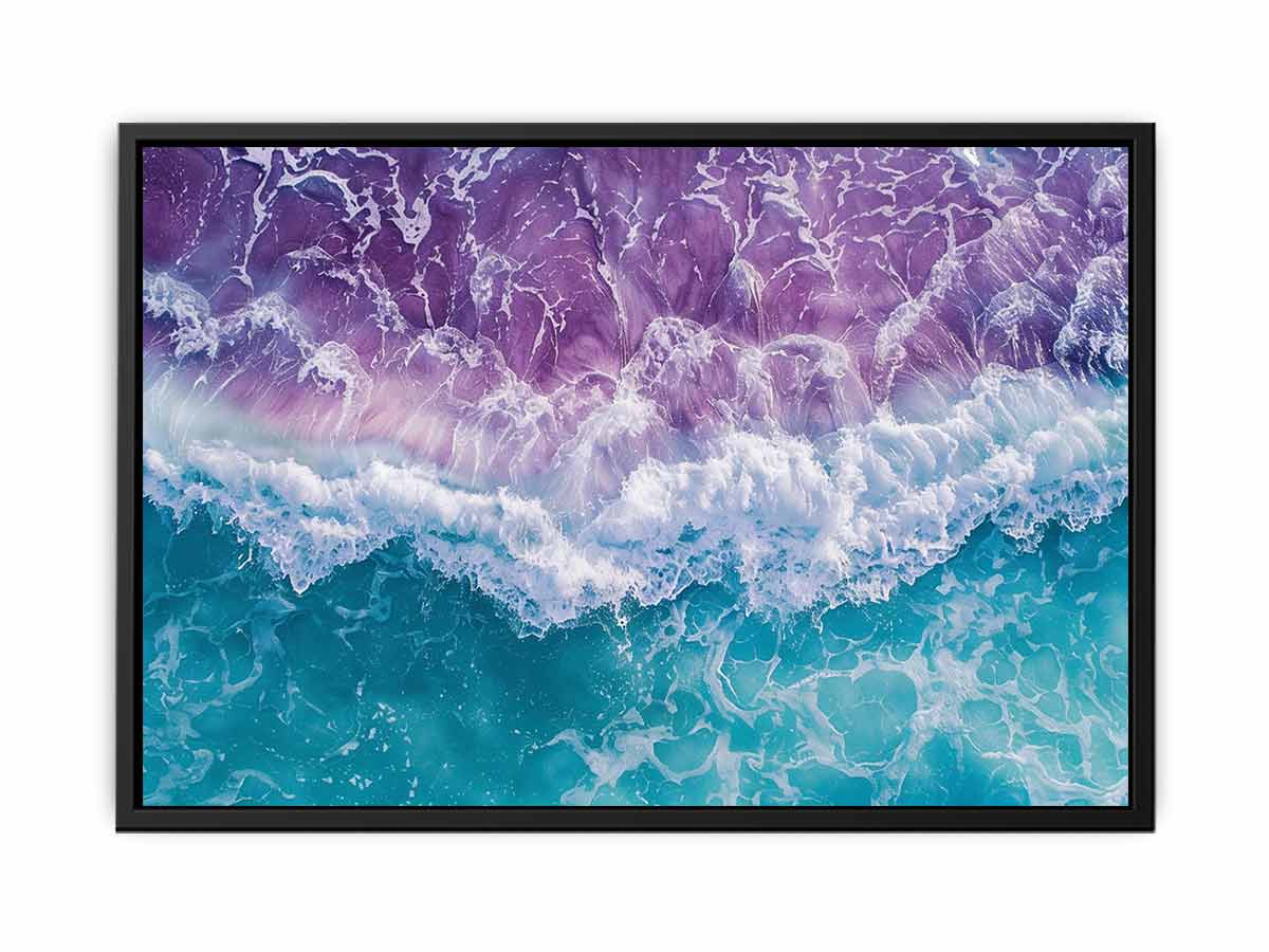 Teal beach  Waves Wall  Art-4