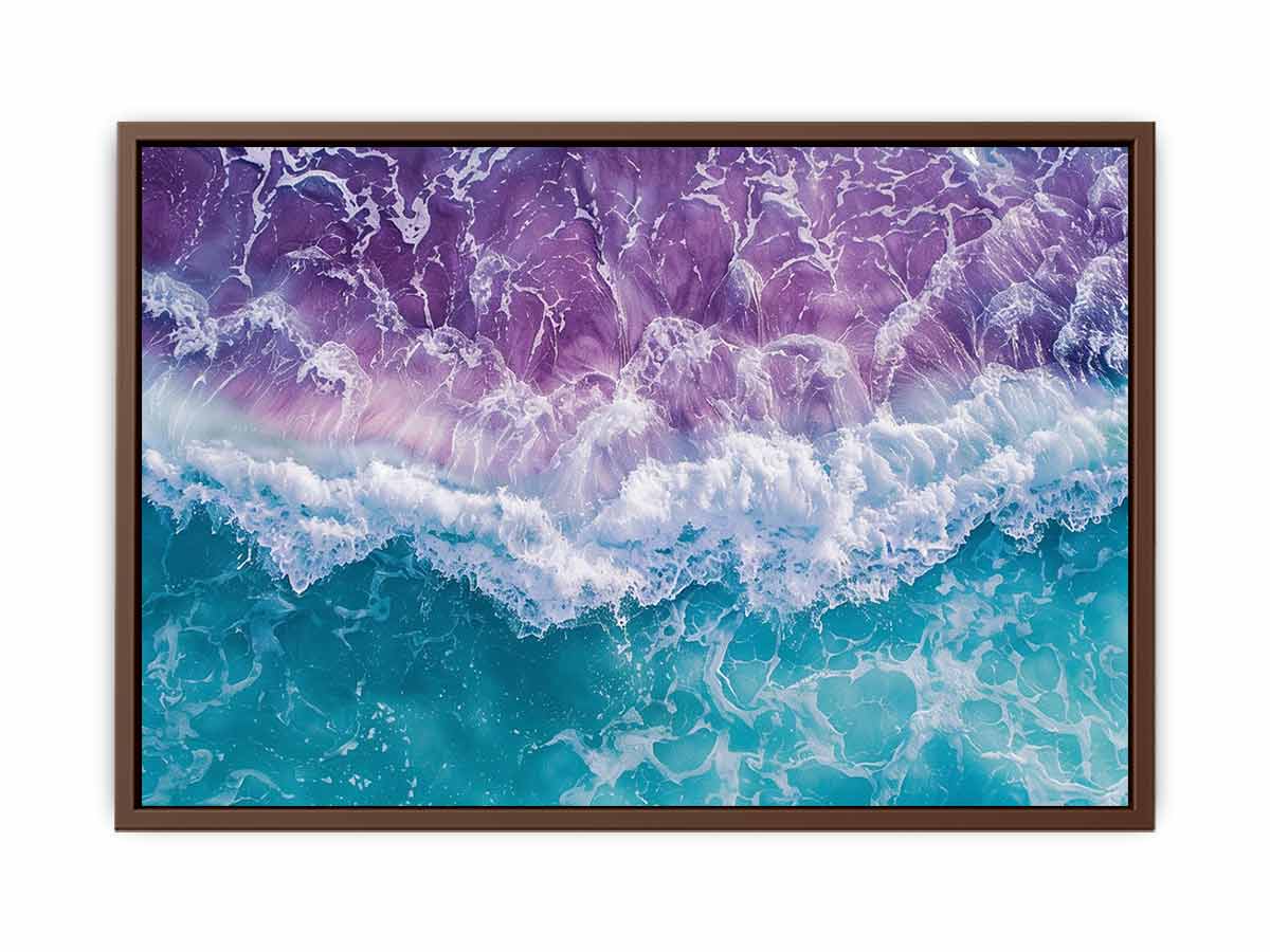 Teal beach  Waves Wall  Art-6