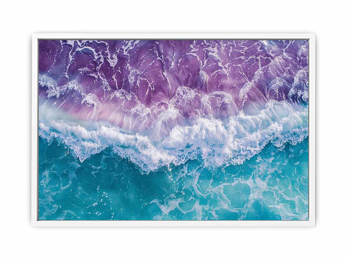 Teal beach  Waves Wall  Art-5