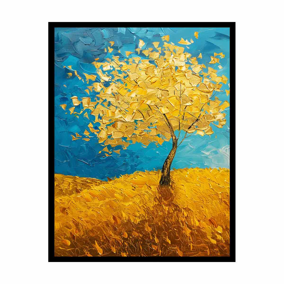 Golden Tree Canvas Art Print-4