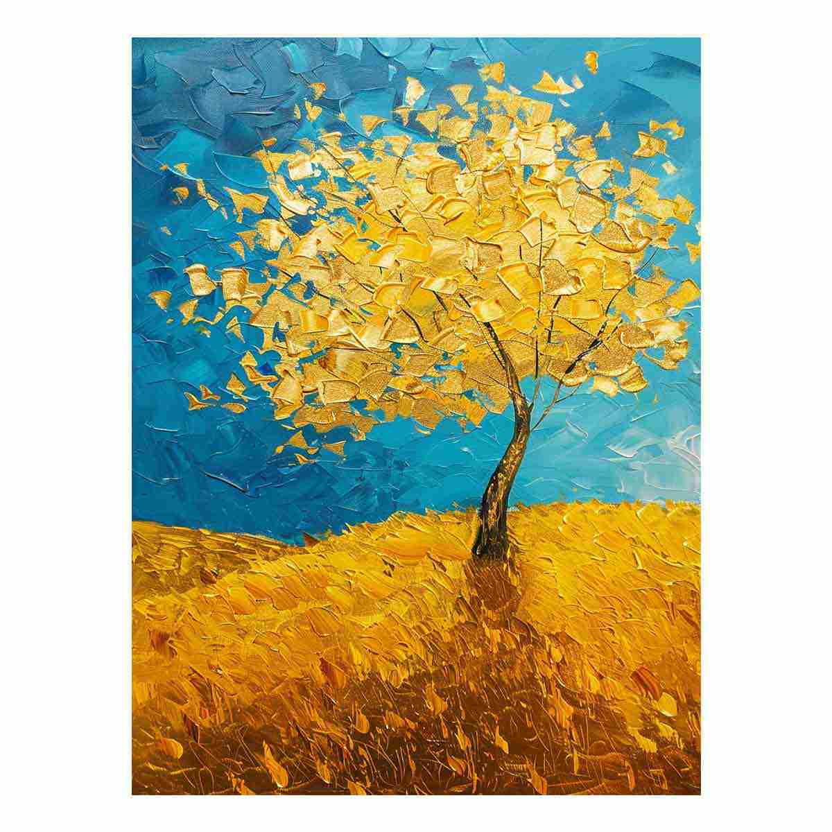 Golden Tree Canvas Art Print-0