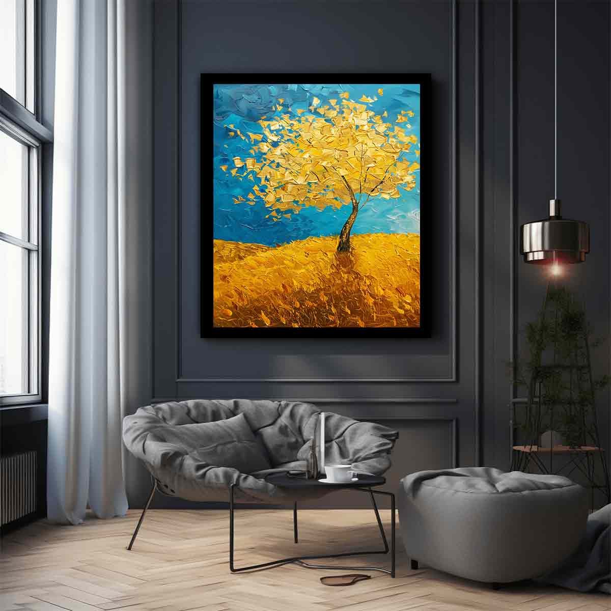Golden Tree Canvas Art Print-2