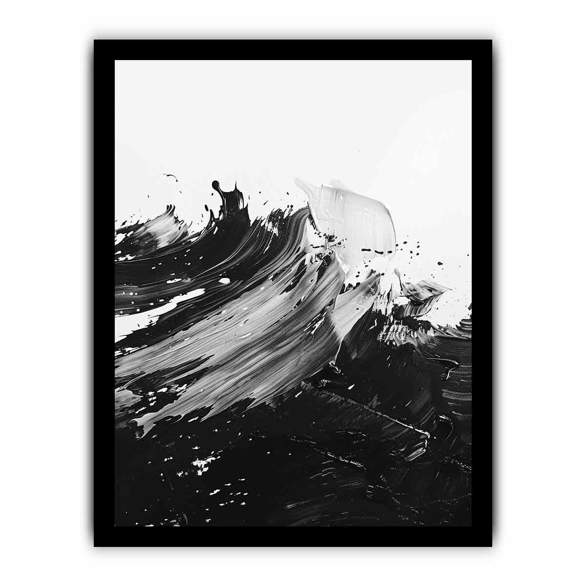 Black White Abstract Art Canvas Art Print-7