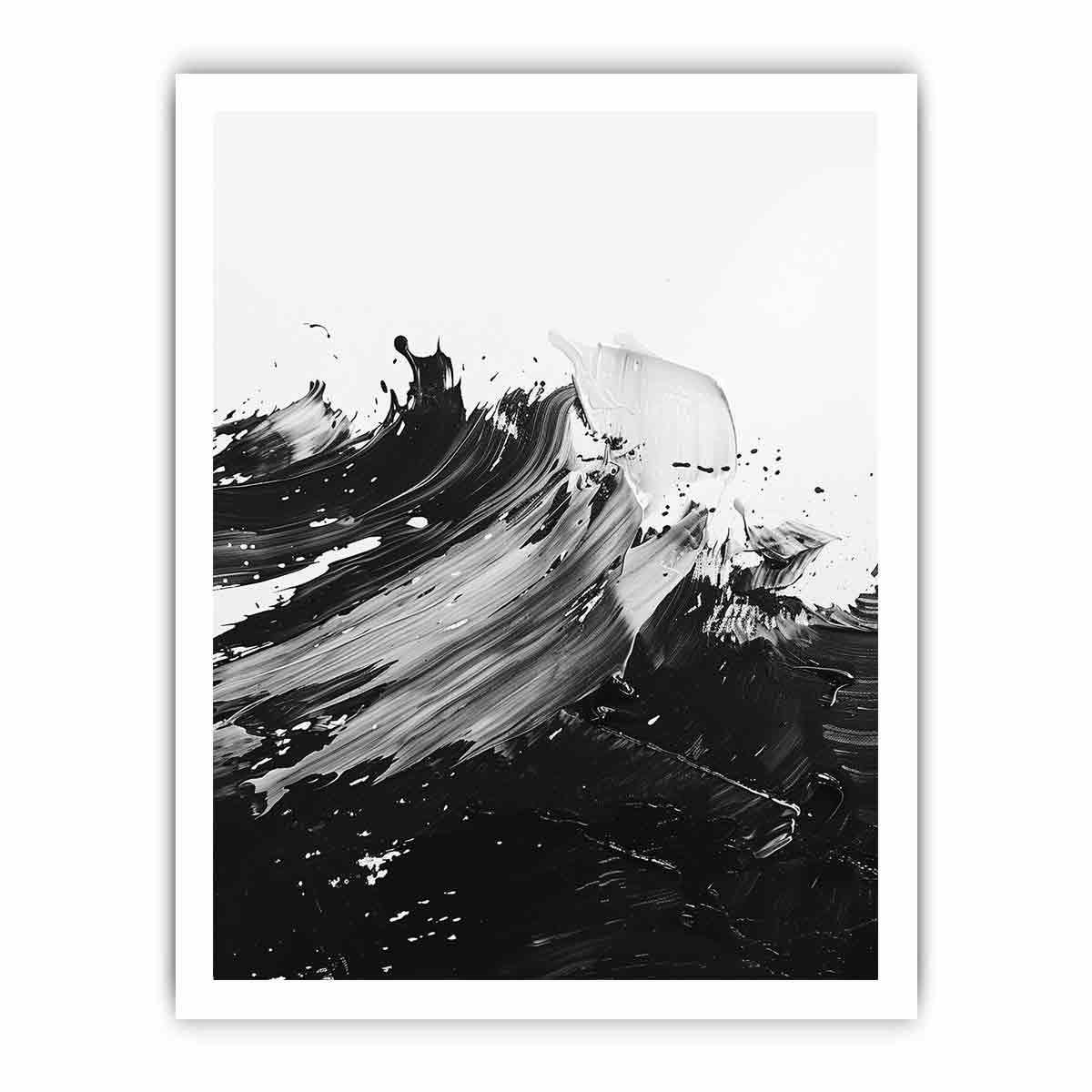 Black White Abstract Art Canvas Art Print-8