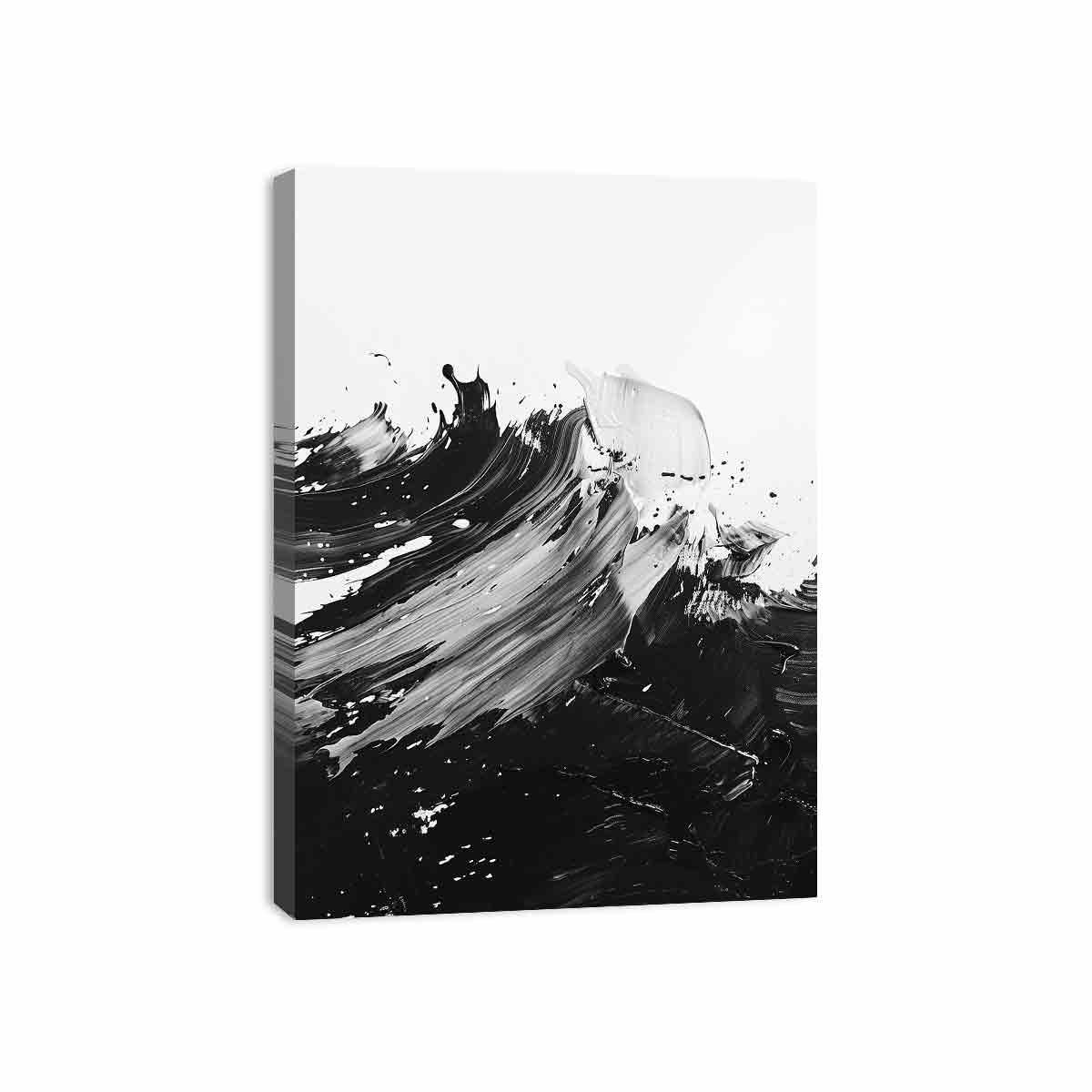 Black White Abstract Art Canvas Art Print-3