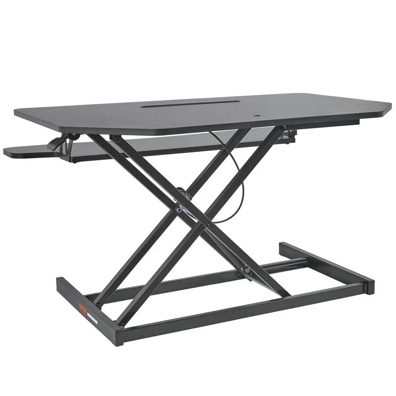X-Frame Double-Layer Standing Desk Converter - Height Adjustable Sit-to-Stand Desk-0