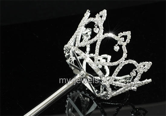 V6007 Women / Girl Scepter Magic Wand Princess Heart Silver Costumes Party-0