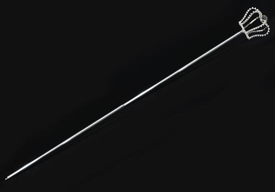 V6018 Unisex Long Scepter Silver King Queen Men Women Cosplay Crystal-1