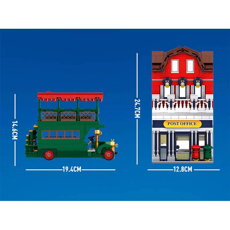 British Post Office with Bus 2178pcs-4