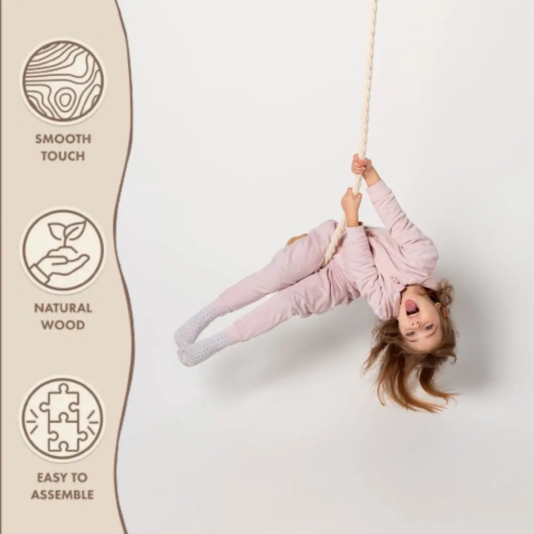 Wooden rope swing for kids-3